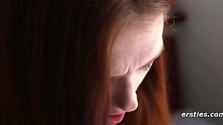 Fiery Redhead Fingers Herself and Moans with Her Magic Wand in Bed
