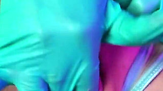 Pregnant Nurse! Latex Gloves and Hot Orgasm