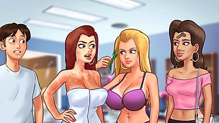 Hot animated mommy gets down in a wild three-way at the car wash