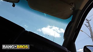 Bangbros - Amiee Cambridge boards the bang bus and takes a horny cock rail and a filthy facial cumshot