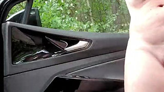 Julie strips naked outside