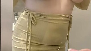 Curvy Busty MILF Saw Her Stepson Wanking In The Shower & Let Him Fuck Her Hard In Her Fat Ass