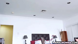 Big tittie widow visits checking out neighbor for unbelievable anal nail