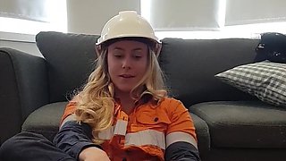 Nude Striptease in My Tradie Workwear, I'm a Naughty Naughty Girl, Doing This Super Sexy Strip in My Work Clothes