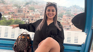 I Fuck and Suck Cock Outdoors to My Stepbrother's Best Friend While We Ride the Cable Car in My City! Naty Delgado & Brian Evans