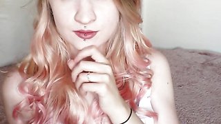 Ersties - Cute American Blonde Aurora M Uses a Glass Dildo and a Magic Wand To Masturbate