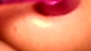Pierced chick fucked hard and sprayed in the bathroom