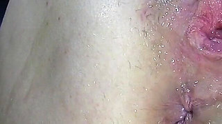 Far Spread Pumped Pussy Worked with Dildos Glasses and Billiard Ball