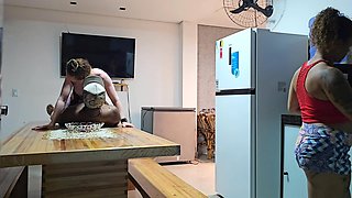 Stepdaughter Wants to Have Sex in the Kitchen but Sex Ends in the Bedroom