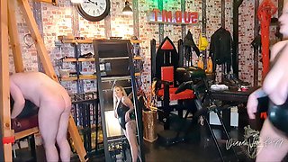 Slaveboys First Whipping in Her Dungeon