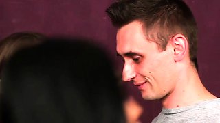 CFNM femdom rides guy in front voyeurs