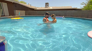 Love Making in the Pool! Our Neighbors Love to Catch Us!