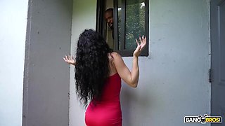 BANGBROS - Amirah Sky Wants All The Jism Inwards Her Cootchie As She Gets Humped In Doggie