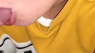 Hot MILF Stepmom Sloppy Blowjob with Cum in Mouth