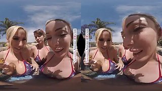 Naughty America 4th of July Fun with Three Sexy Babes: Big Tits, Big Ass  Blowjob VR Porn
