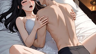 Hentai digital style tow young Romantic love clips