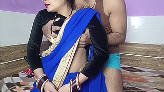 Beautiful young lonely bhabhi is having sex with her neighbor brother-in-law in the absence of her husband.