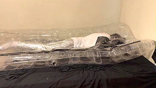 Nov 3 2025 - Vacbed time in my swimcap and silver pants