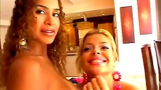 3sum Kelly Brazil and Natasha Lima vs Justin Slayer: Blowjob, Babe  Brunette Porn