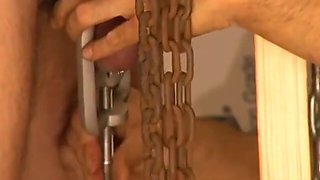 Kinky mechanic Derek da Silva chains and torments hunk