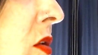 Sexy Red Lips Profile Smoking