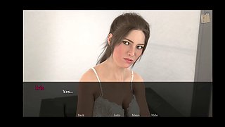 Busty brunette with a nice ass in an erotic adventure