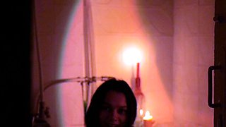 Small tit brunette banged on the floor