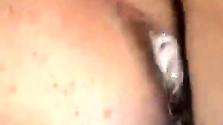 Bareback Black Amateur Takes Thick Sticky Cream Pie