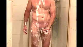 Washing My Rock Hard Glutes Before Another Round Of Jerking