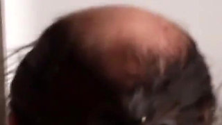 Use your tongue to clean the toilet