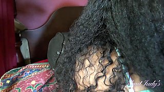 Auntjudys - Hairy Ebony MILF Divine Makes Herself Cum with Her Vibrator