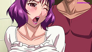 Cute & Horny Slut Have Hardcore Sex In Public Bathroom - HENTAI