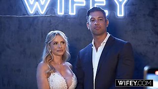 WIFEY Bride Danielle Renae Gets Stretched Out In 5-BBC Gangbang While Hubby Watches