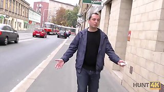 HUNT4K. Intercourse for cash with stranger drives blond to...