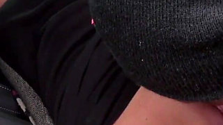 Stunning tattooed blonde fucked outdoor by a big black cock