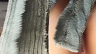 Amateur Wife Tries on Clothes and Cuts Them