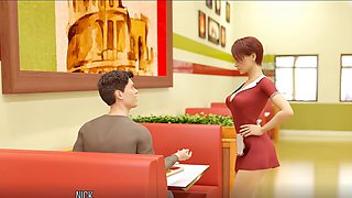 3D hentai story featuring a girl in a bodystocking with cameltoe
