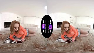 Big Dildo Is Always At Hand - Busty Redhead Solo Masturbation