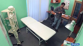 Hot nurse in total uniform entices her masculine patient for uncontrollable sexual intercourse - fake hospital