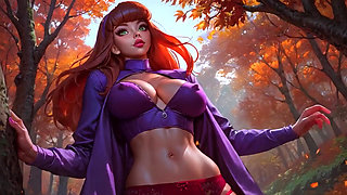 Daphne Blake Sexy Dance In Red Panties For Adult Boys. Bouncing Boobs AI