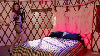 Molly Stewart's Joyful Prize in a Festive Scene