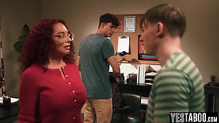 Students double penetrate mom teacher