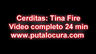 Tina Fire's Huge Natural Tits - Brazilian Slut Rides Hard & Takes Cum