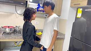 I Share the Kitchen with My Little Stepsister and End up Fucking Her