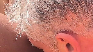 The Taboo Dip, Interracial Couple Nearly Get Caught Having a Moment at the Pool