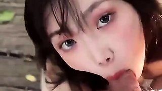 Cunt fucked amateur bitch gives blowjob in POV