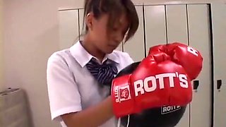 Japanese Schoolgirl Boxer Humps Around