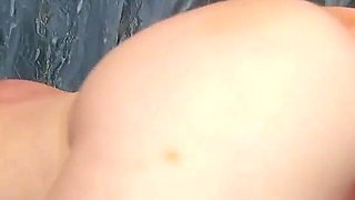 Hot Lesbian Gets Fucked by a Big Dildo Together with Her Friends