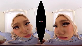 Seductive asian blondie VR amazing sex clip