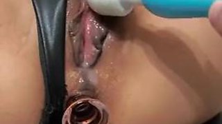 Tied to a Chair and Unable to Move, Double Holes Vibrating